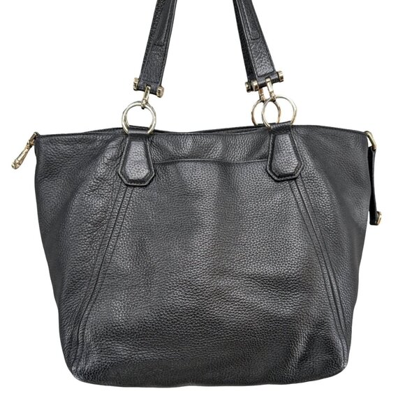 Michael Kors Frances Large Grab Leather Tote Shoulder Bag Tassel Charm 15" - Picture 4 of 13